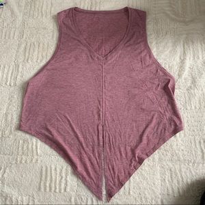 Lululemon Cropped Mauve tie front tank